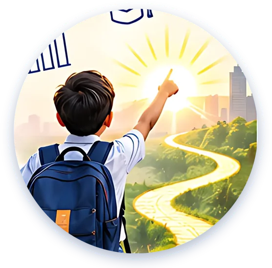 A student looking towards a brighter future
