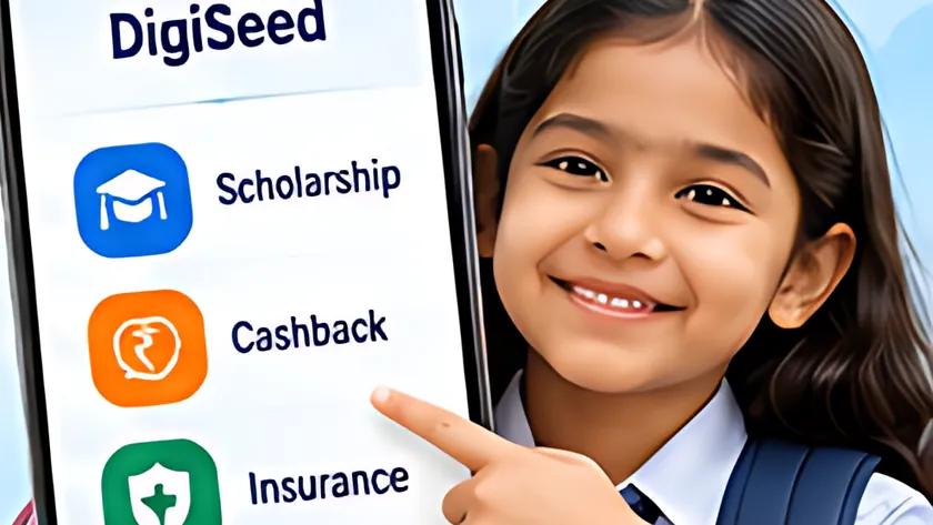 Student using the DigiSeed app for scholarships and digital learning